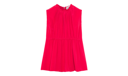 SILK SLEEVELESS WAISTED TOP "Red" RW TO0016 5735 A23 594