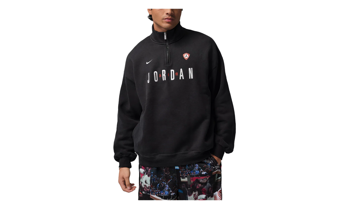 Air Jordan Flight Graphic Fleece Quarter Zip "Black / Sail" IF1816 010