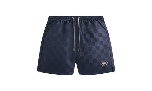 Checkered Satin Collins Short "Nocturnal" KHM070002 413