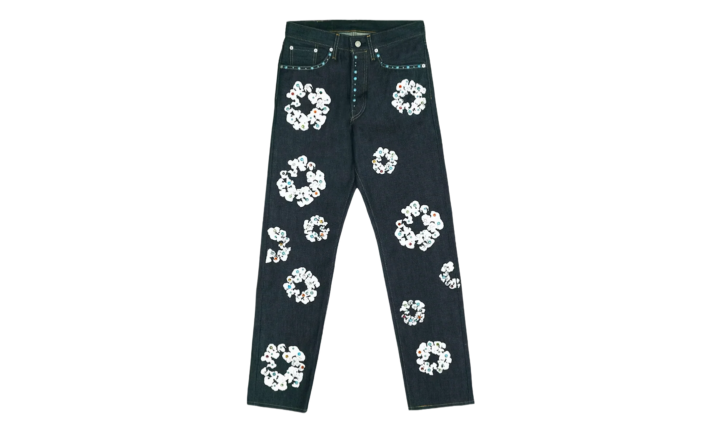 Levi's 501 Cotton Rhinestone Wreath Jeans "Raw" DT313