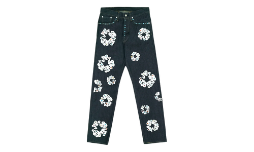 Levi's 501 Cotton Rhinestone Wreath Jeans "Raw" DT313