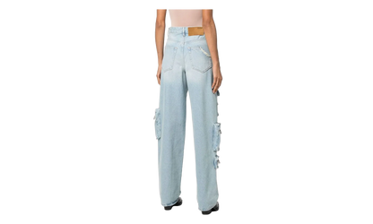 Bleach Multi-Pocket Cargo Jeans WMNS "Light Blue" OWYB012F22DEN0014000
