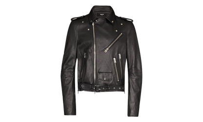 Leather Motorcycle Jacket "Black" MLJ033 001
