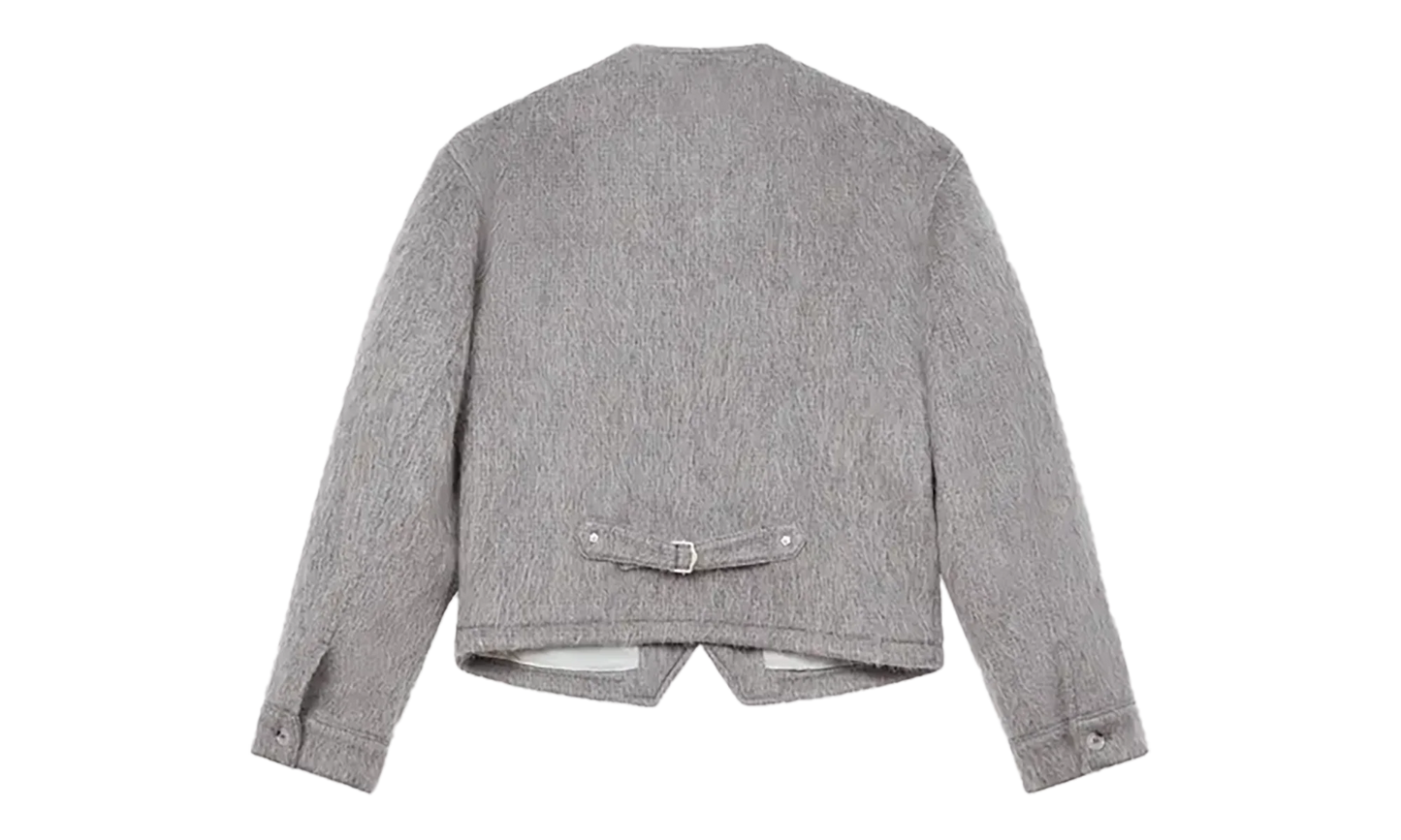 Hairy Collarless Jacket "Pale Grey" FF65VE1169PE93