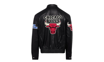 Chicago Bulls Full Leather Jacket Black "Black" NBA CHI BUL 104