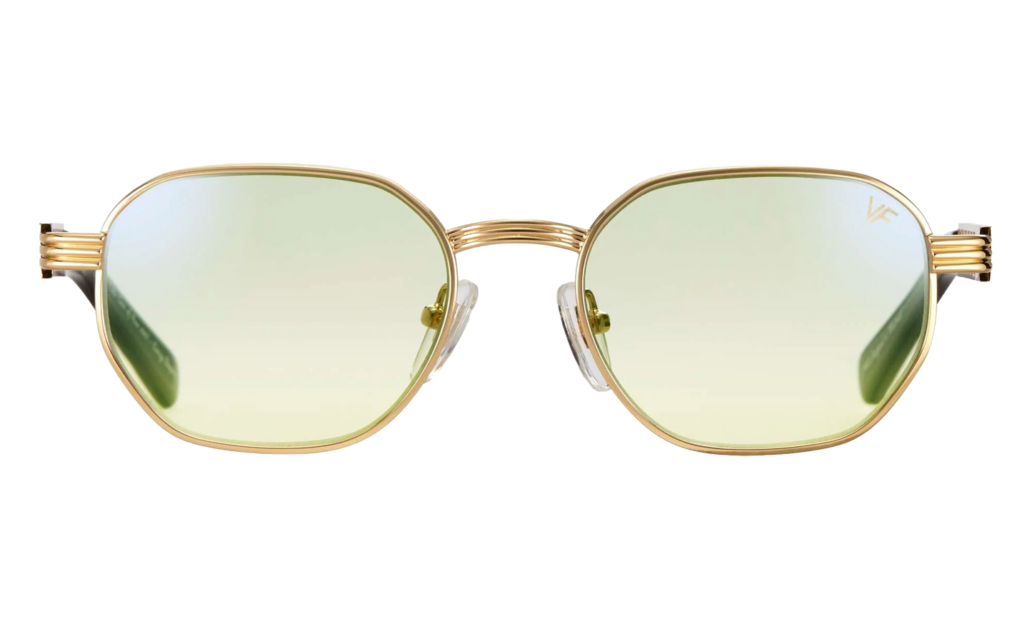 Detroit Player Jacques Cartier Edition 24KT "Yellow Gold / Powder Green Flash Blue" JCDP2 0004 11C8