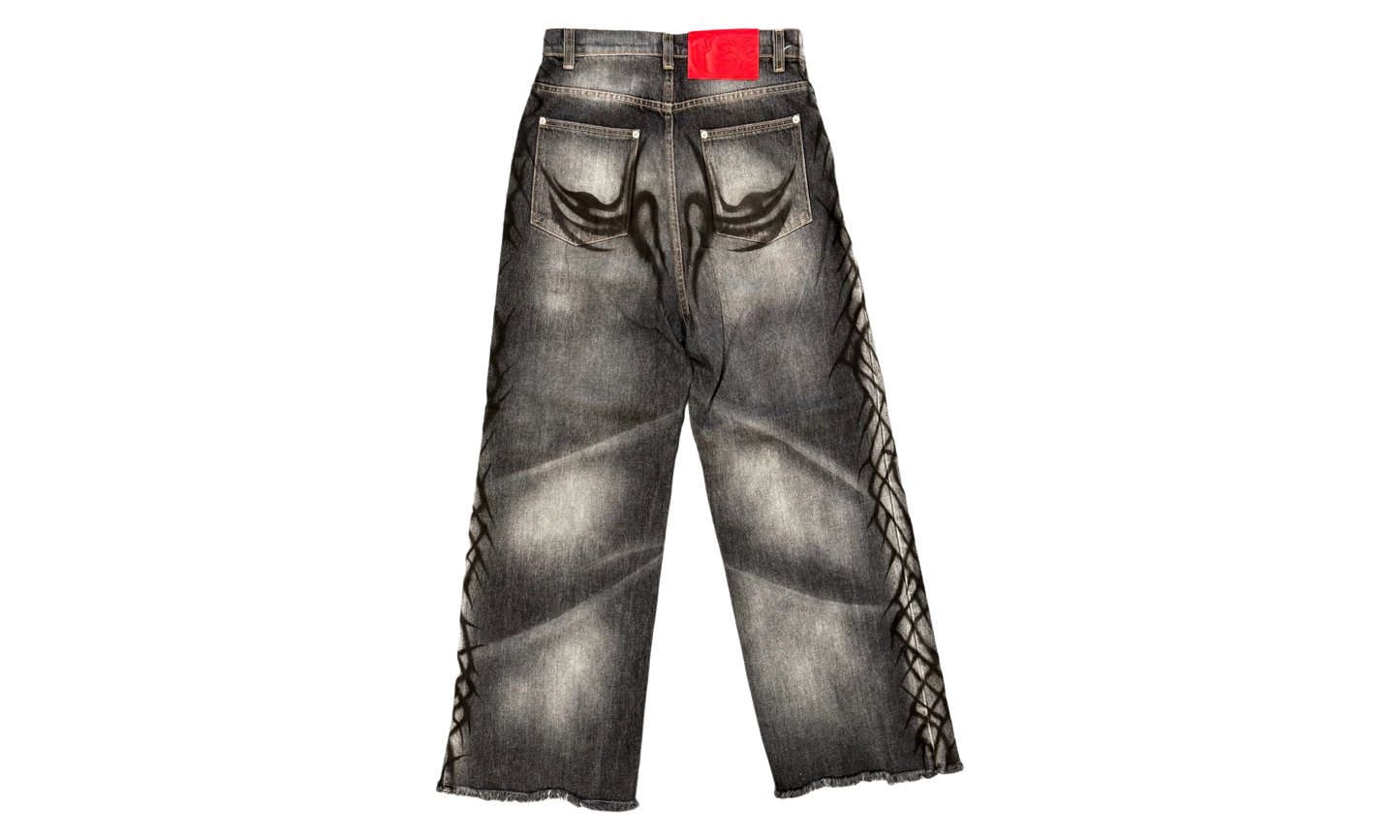 Graffiti Denim Jeans "Black" HSR217