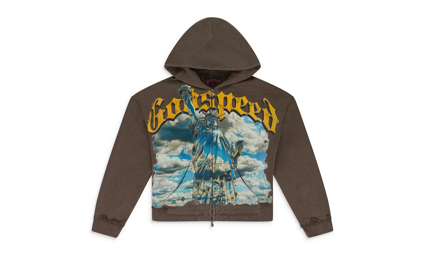 Chrome Liberty Zip Hoodie V2 "Brown" GDS MHDS 0004