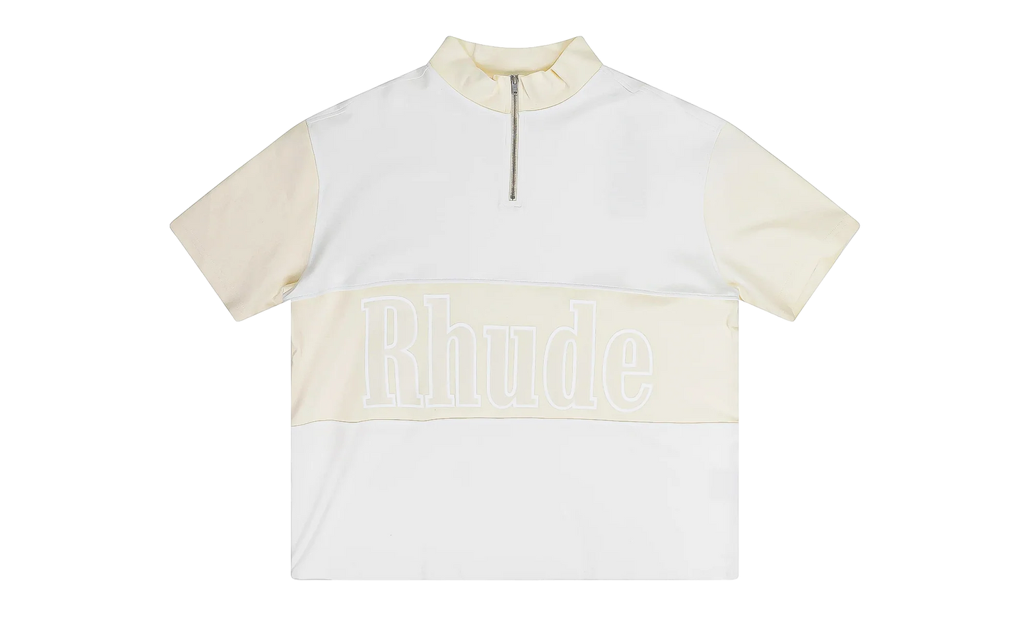Panelled Henley T-Shirt "White" RHPS22TT10012572