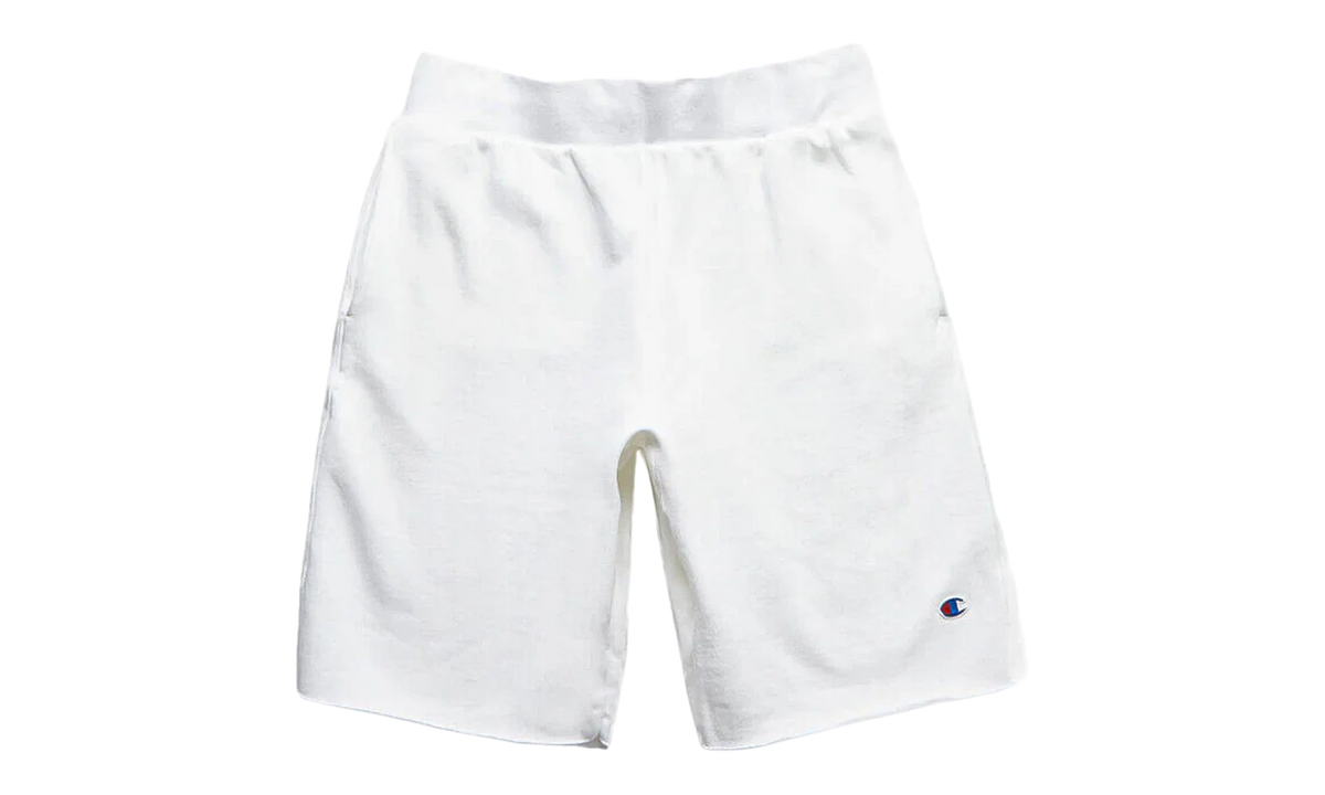 C-Life Reverse Weave Cut Off Shorts "White" 89597 045