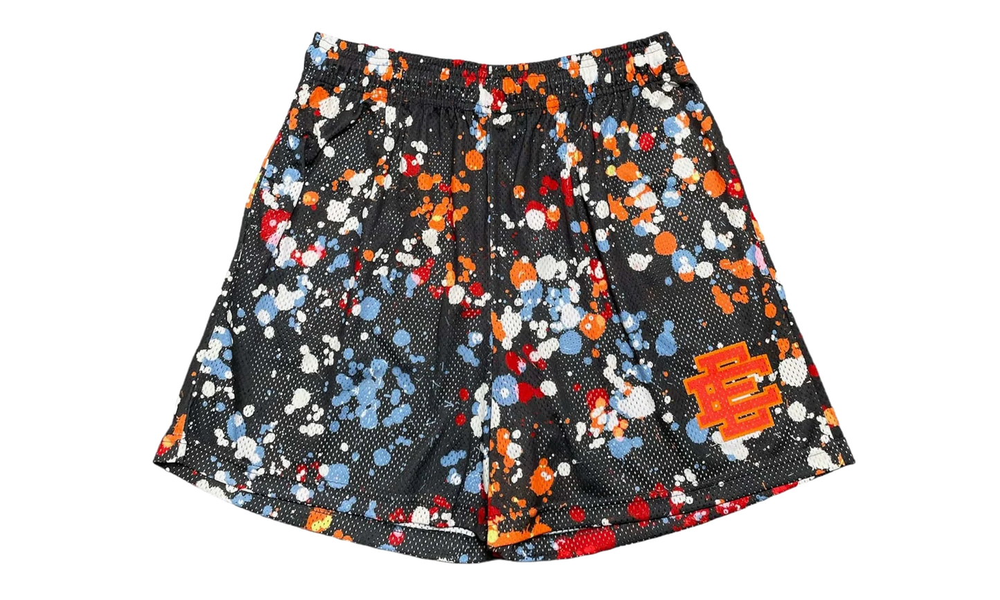EE Basic Shorts "Paint Splatter - Black Red" EE107