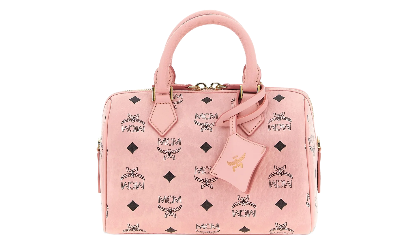 Small Ella Boston Bag in Visetos "Soft Pink" MWBFAEA03PZ001