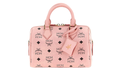 Small Ella Boston Bag in Visetos "Soft Pink" MWBFAEA03PZ001