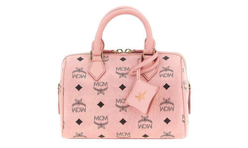 Small Ella Boston Bag in Visetos "Soft Pink" MWBFAEA03PZ001