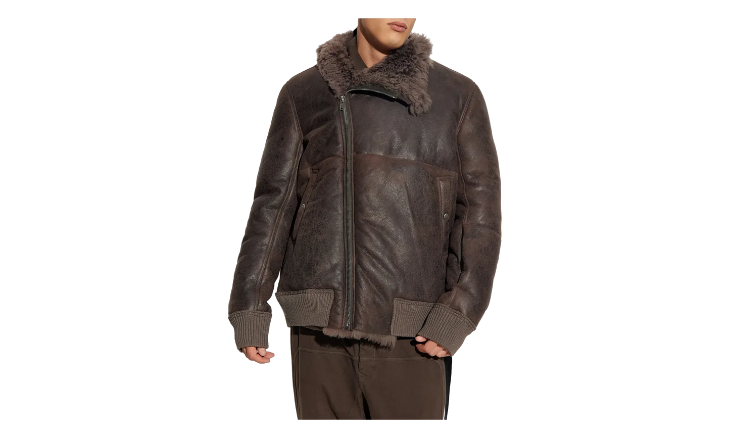 Bomber In Montone Hollywood Flight Jacket "Dark Dust" RU02E1760 LSHC 78