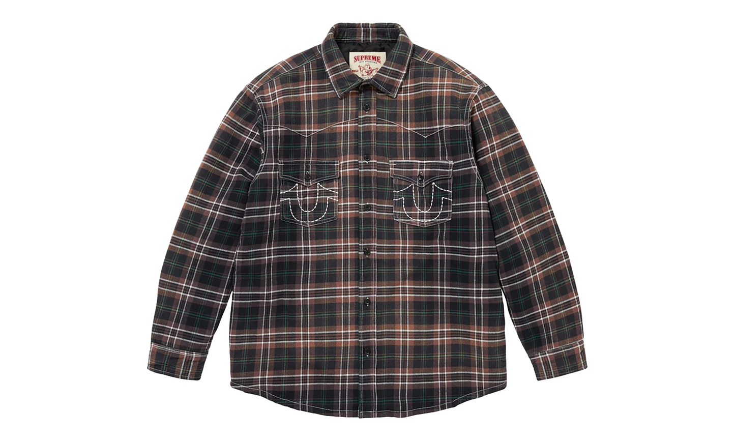 True Religion Quilted Lined Plaid Flannel "FW25 - Black" SU27089