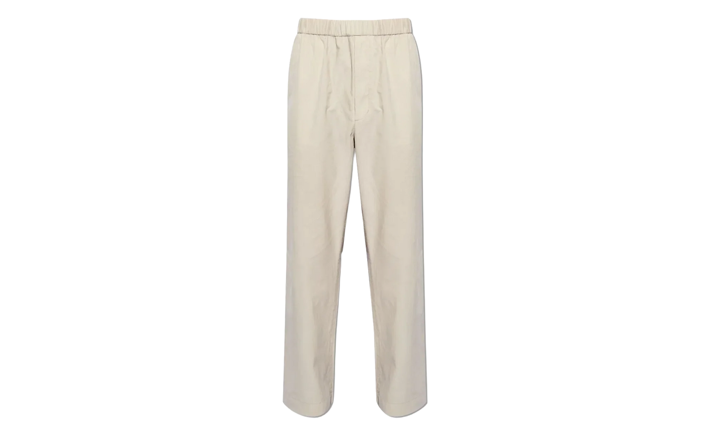 Elasticated-Waist Corduroy Trousers "White" MON05