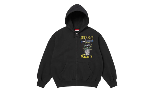 DSNY Zip Up Hooded Sweatshirt "SS26 - Black" SU27113