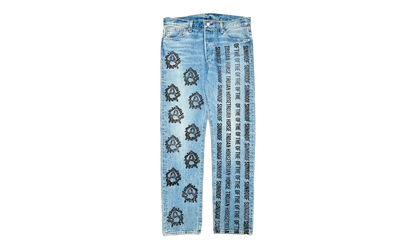 Levi's 501 Virgil Abloh Logo Jeans "Sunroof Of The Horse - Indigo / Black" DT301