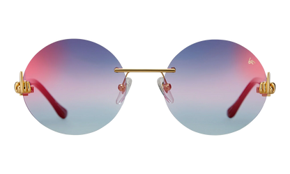 508 Rimless Drill Mount F.U. Edition 24KT "Yellow Gold / Black / Grape Pop" DMMF2 0009 16T7