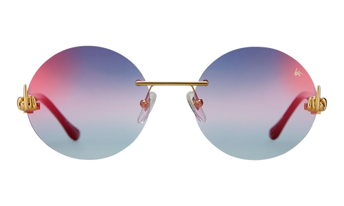 508 Rimless Drill Mount F.U. Edition 24KT "Yellow Gold / Black / Grape Pop" DMMF2 0009 16T7