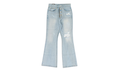 Double Closure Flared Denim "Blue" PI00002