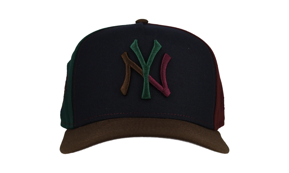 9FIFTY New York Yankees 1999 World Series Pinwheel A Frame Snapback Hat "Black / Green / Brown" NE262