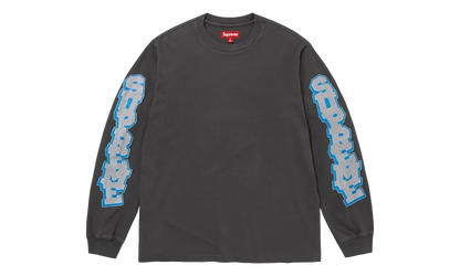 Cracked Sleeve Long Sleeves Top "SS26 - Washed Black" SU27435