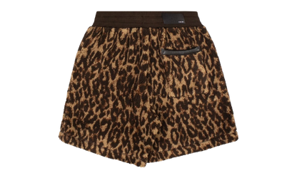 Printed Leopard Fleece Shorts "Brown" MKSS03 242