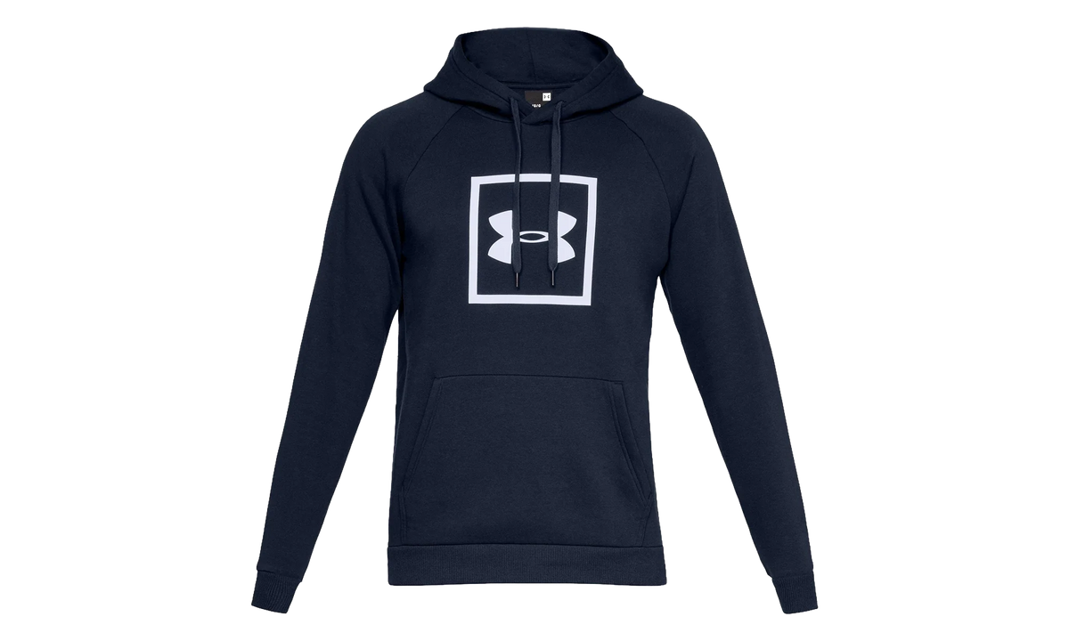 Rival Fleece Box Logo Hoodie "Academy / White" 1329745 408