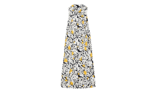 FLORAL KNEE-LENGTH TWISTED BACK DRESS "Black Multi" RW DR0018 5763 A23 10