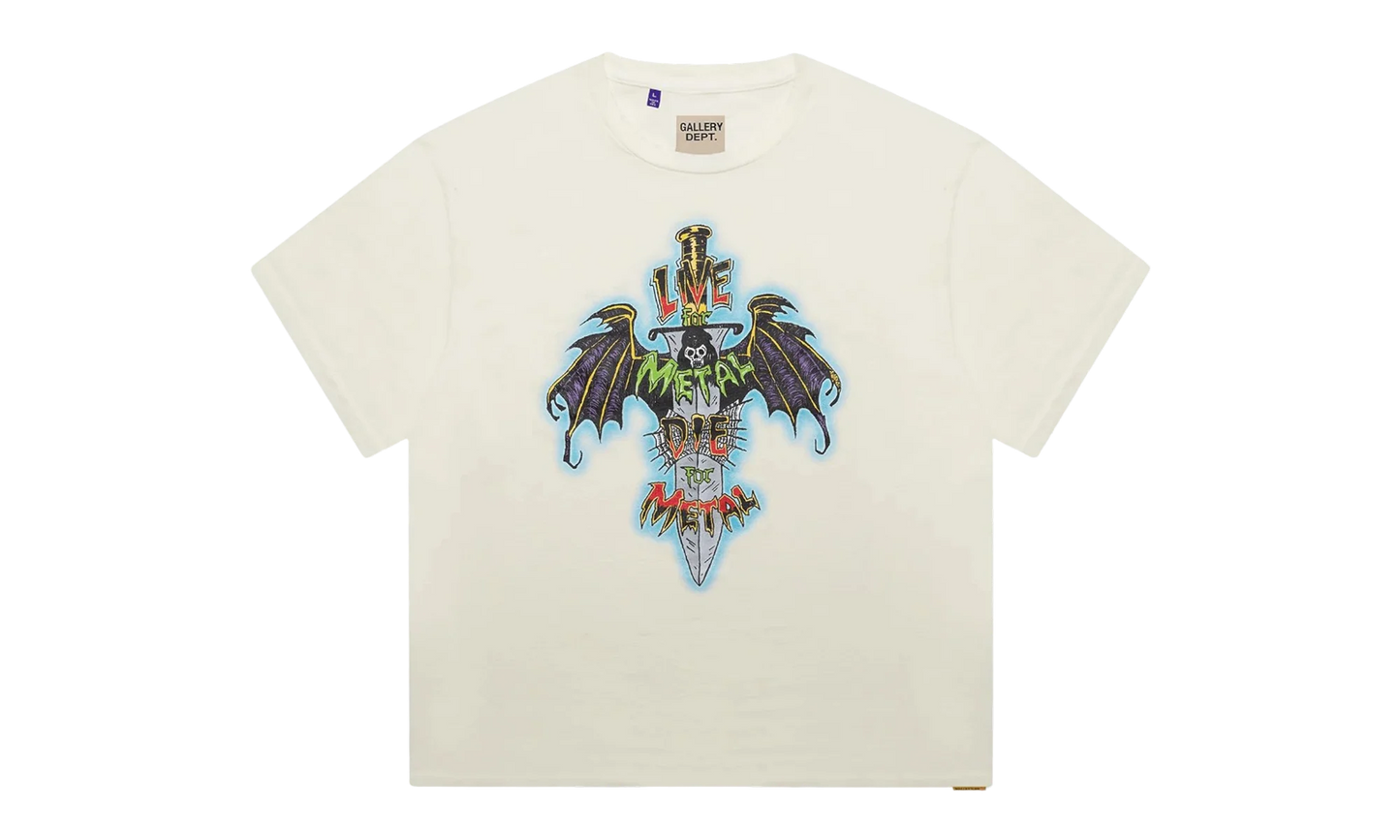 Live For Metal Short Sleeve Tee Shirt "White Multi" GD106