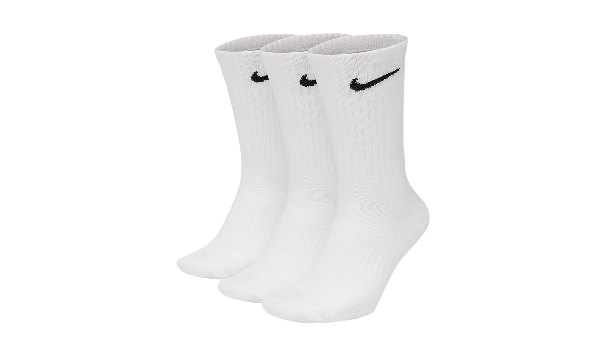 Everyday Lightweight Training Crew Socks (3 Pairs) "White / Black" SX7676 100