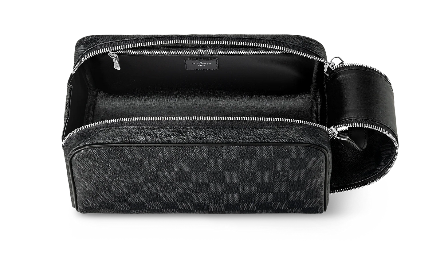 Dopp Kit Toilet Pouch "Damier Graphite Canvas" N40127