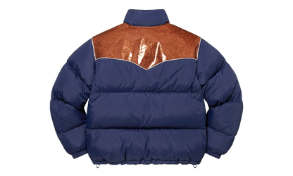 Glitter Yoke Down Puffer Jacket "FW22 - Navy" SU26914