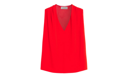 SILK SLEEVELESS BLOUSE "Red" RW TO0106 5609 P23 37