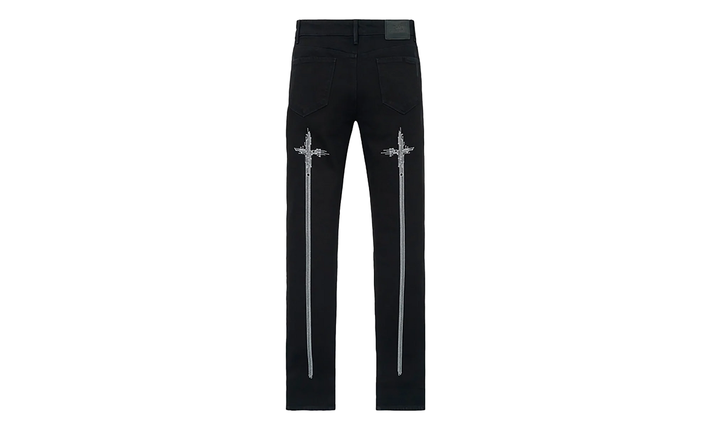 Bryant Skinny Jeans "Black Hologram Digital Cross" MDGDD1148 J1205BKHDC