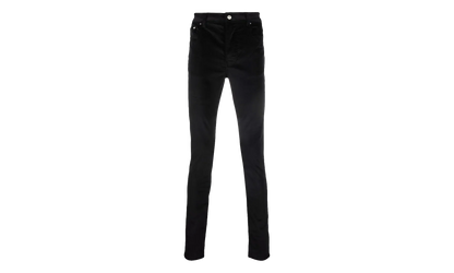Velour Skinny Stack Denim Jeans "Black" MDS086 001