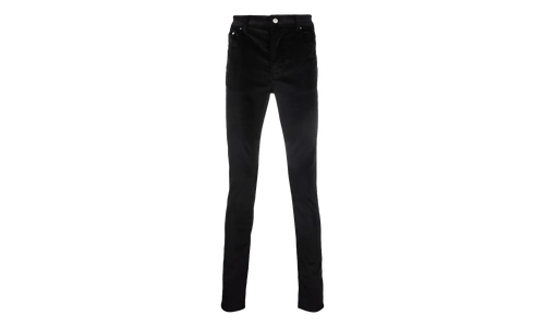 Velour Skinny Stack Denim Jeans "Black" MDS086 001