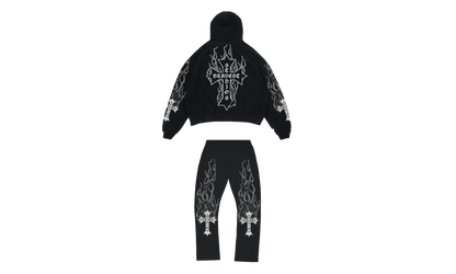 Flames Sweatsuit "Grey" BS111
