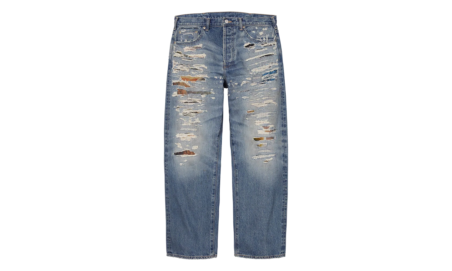 MM6 Maison Margiela Distressed Loose Fit Selvedge Jean "SS26 - Blue" SU27182