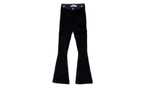 Velour Flared Leggings "Blue" 95 OFW 1801