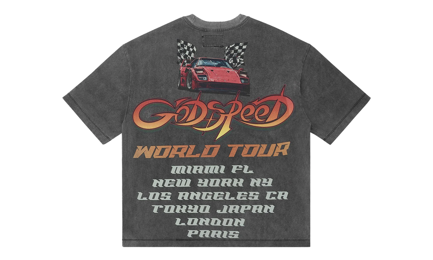 South Beach Drive Miami Superrun T-Shirt "Grey Wash" GS187