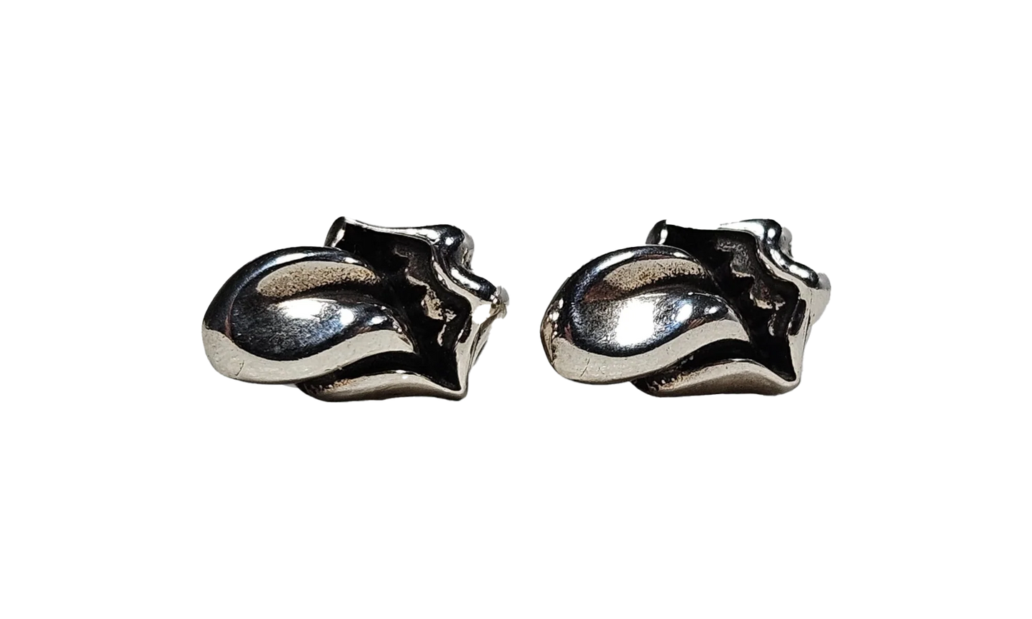 Rolling Stones Stud Earrings "Pair - Silver" CHRM0646