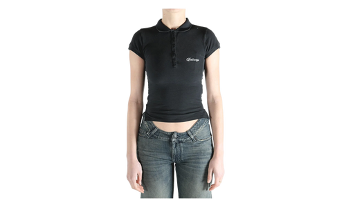 Cropped Polo T-Shirt WMNS "Washed Black" 850360 TTVM9 6552