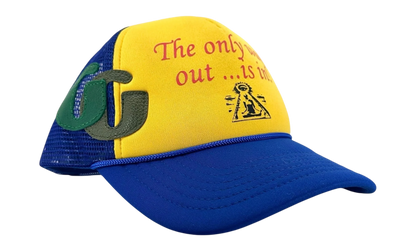 Only Way Out Trucker Hat "Blue Yellow" GD108