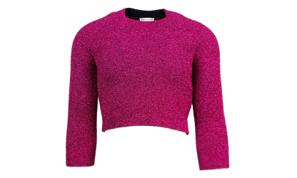 Cropped Crewneck Sweater "Pink Metallic" 482209 T6092 4407