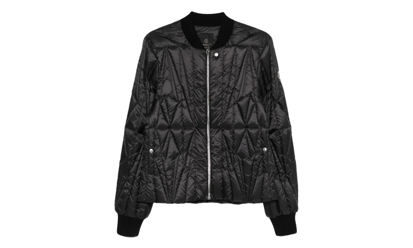 Rick Owens Woven Geocamo Flight Jacket "Black" MON38