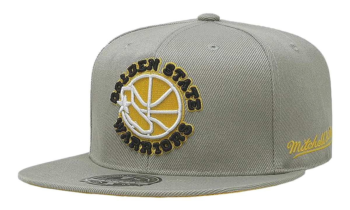 NBA Hardwood Classics Fitted Cap "Golden State Warriors - Sunny Gray" 6HSFDX21134 GSWGREY