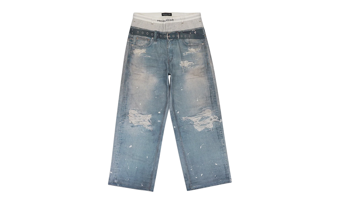 Trompe-Loeil Denim Jeans "Blue" PGR XJNS 0002